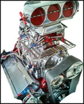 HatCarb with   Birdcatcher for   4500   Dual Carb  adapter setup  for DOMINATORS